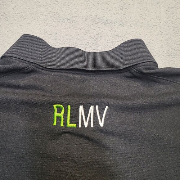 Nike Polo Shirt Mens XL Black Short Sleeve Embroidered Laethem Way - Picture 8 of 10